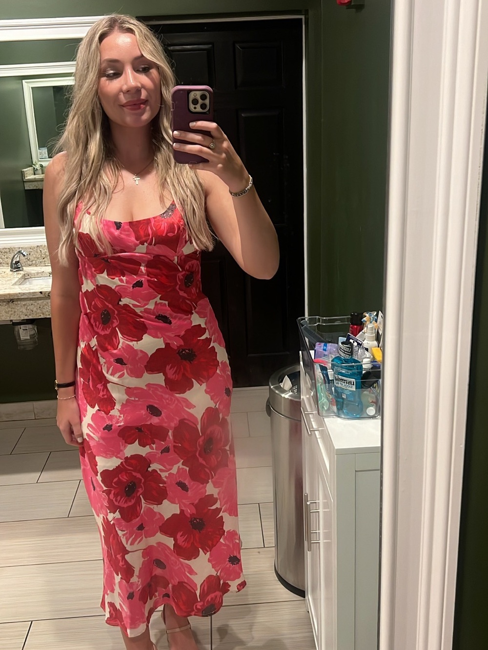 Lulus Faye Maxi slip dress L